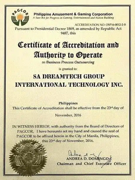 certificate